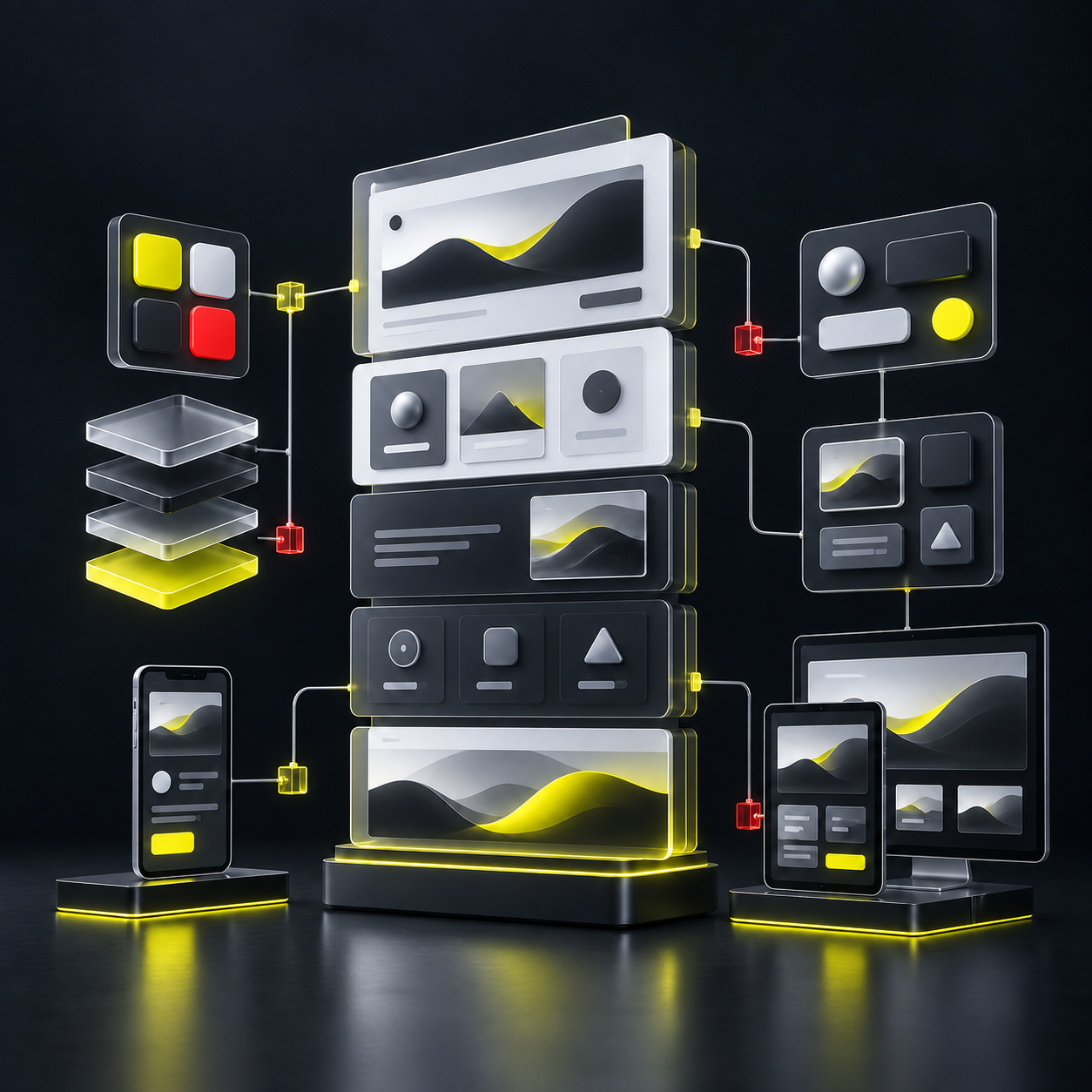 Modulares Websystem für unterschiedliche Bildschirmgrößen